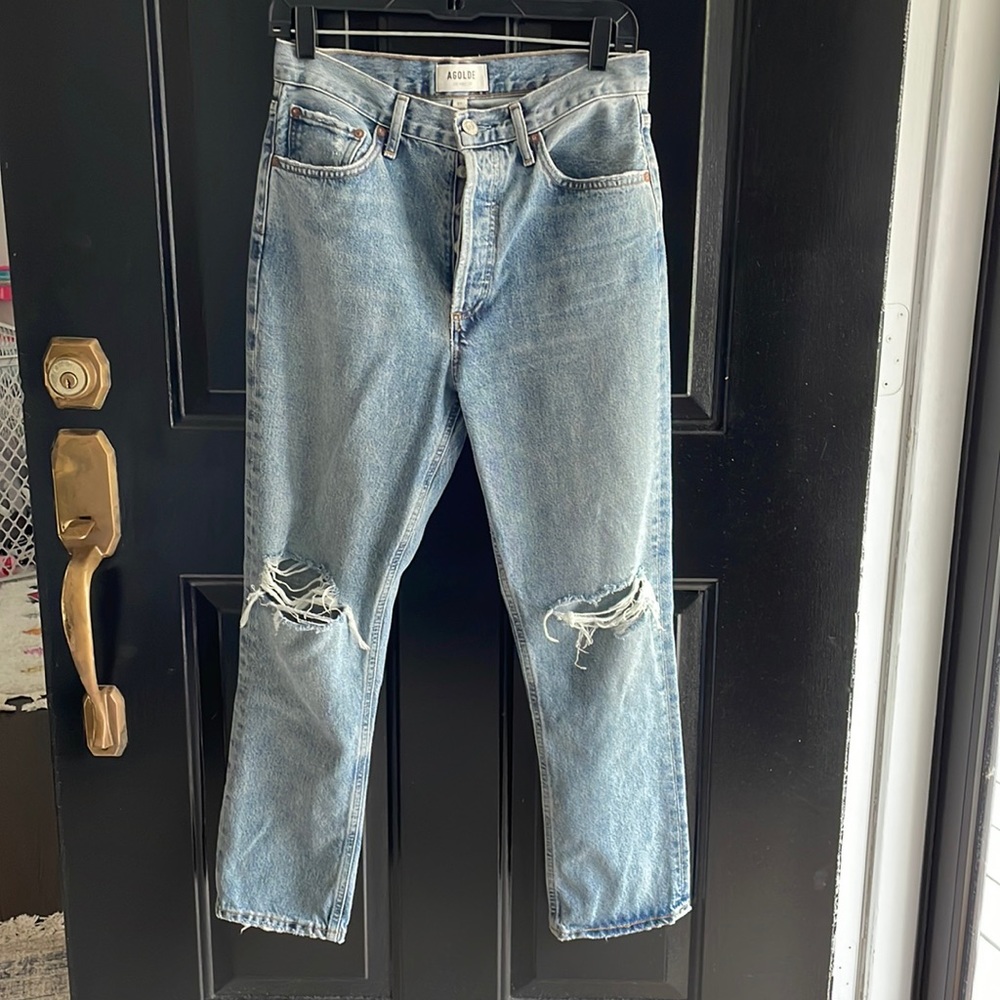 AGOLDE Riley Crop Jeans in Escalate 27